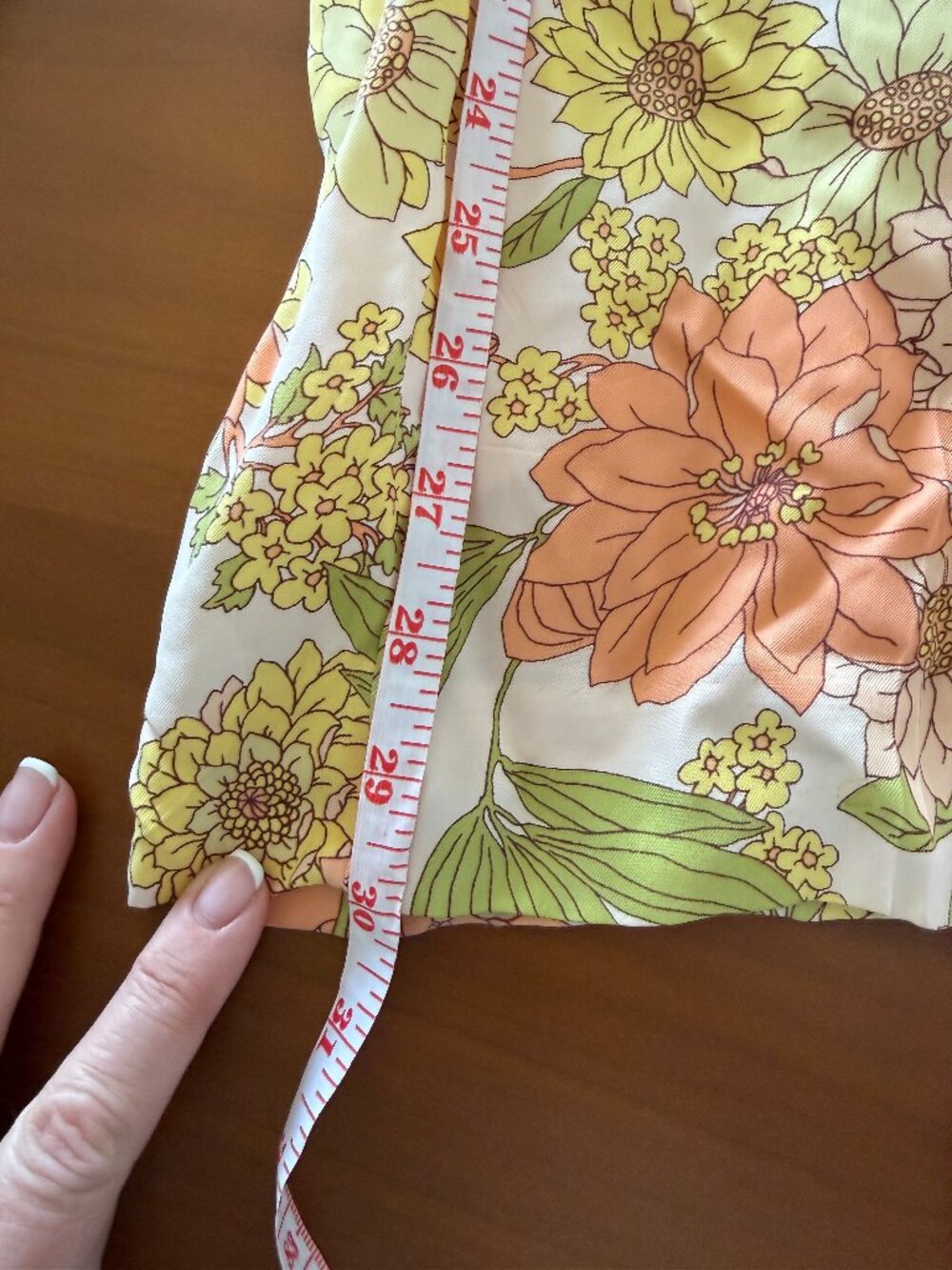 J. Crew Silk Wide-Leg Floral Trousers with Peach & Yellow Blooms - Picture 5 of 5